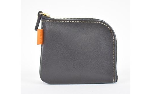 栃木レザー使用｜やわらか本革Lジップミニ財布｜Lzip wallet small 02｜ブラック｜minca（全7色）