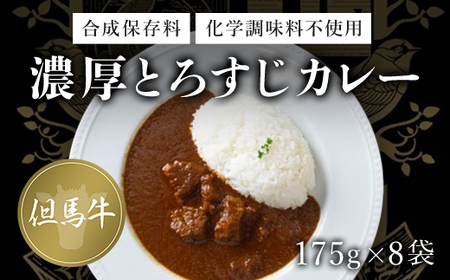 無添加【但馬牛濃厚とろすじカレー】(175g×8袋) カレー 但馬牛カレー 濃厚カレー とろすじカレー 京都府 福知山市 FCDA004