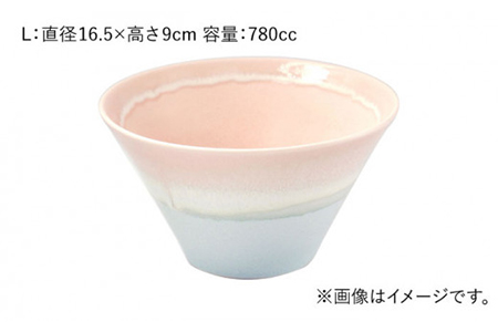 【美濃焼】パステルジュレ ピンク＆ブルー S/M/L 3個セット【伸光窯】【TOKI MINOYAKI返礼品】 食器 ボウル 鉢 どんぶり 丼 丼ぶり 麺鉢 サラダボウル ラーメンどんぶり デザート 