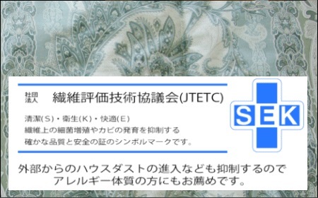 羽毛を超えた 掛け布団  SEK加工生地 ベージュ｜掛け布団 