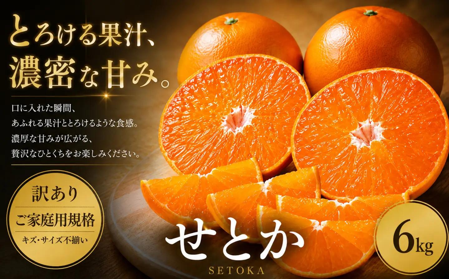 ＜訳あり 愛媛県産せとか 合計約6kg＞『2027年2月上旬～5月上旬迄に順次出荷予定』 セトカ とろける 甘い ご家庭用 果汁 果物 くだもの フルーツ みかん オレンジ 柑橘 人気柑橘 特産品 株式会社OSN 愛媛県 西予市 【常温】OOS0004