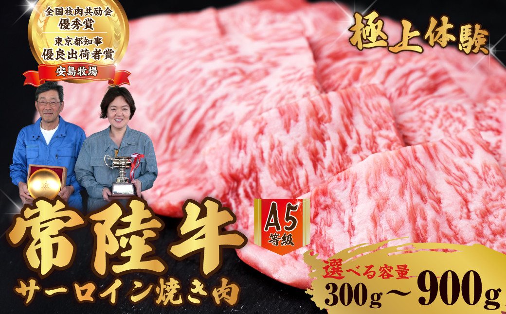 A5ランク特上和牛 サーロイン焼き肉 常陸牛 