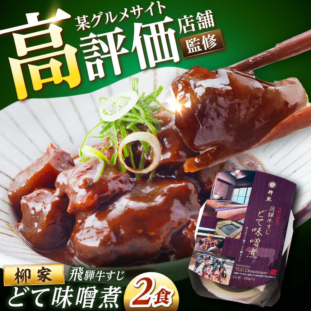 【ふるさと納税】岐阜の名店・柳家 飛騨牛すじ どて味噌煮 2人前 / どて煮 みそ煮 牛スジ 国産 ブランド牛 / 恵那市 / 陶ホープフル[AUFV002]