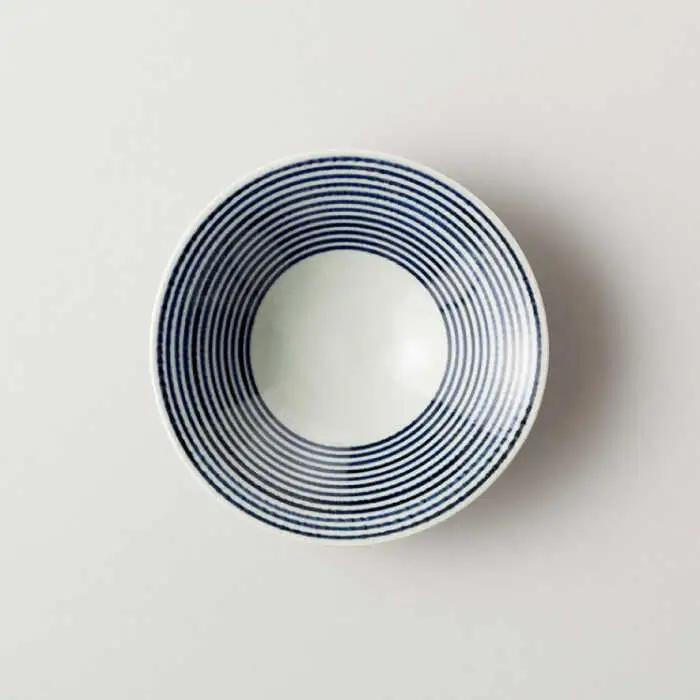 【波佐見焼 マルヒロ】BARBAR 藍駒 三つ足 中鉢ペアセット（2点）[EB192]