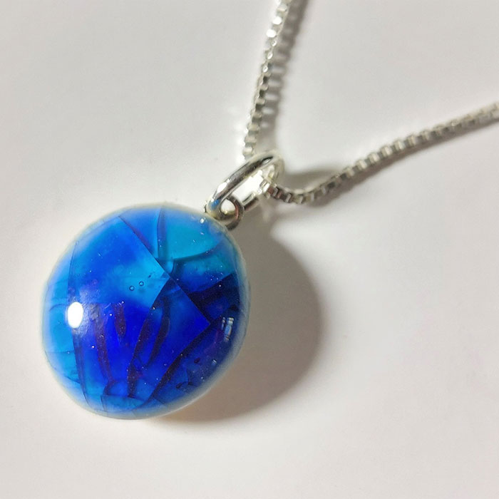 【ふるさと納税】石垣焼 シルバースライドプチネックレス | 沖縄県 石垣市 ネックレス 送料無料 Y-018