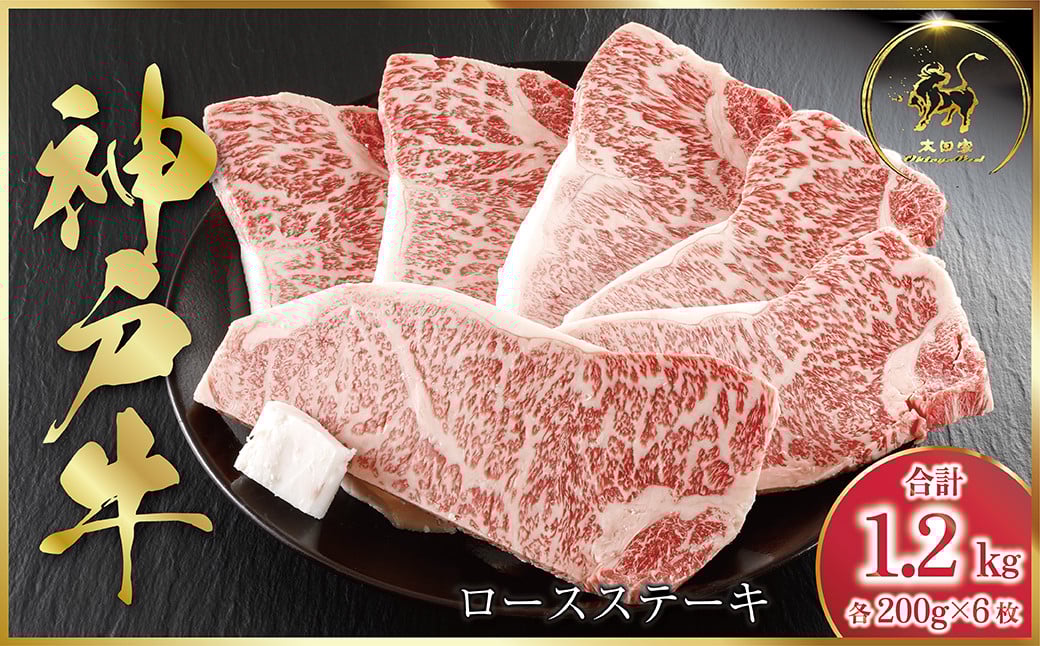 
            神戸牛 ロースステーキ 200g×6枚 (ASGST10) 【発送期日最長２か月前後】ふるさと納税 神戸牛 神戸ビーフ ブランド和牛 国産 和牛 ステーキ ロース 太田家 兵庫県 神戸 但馬 朝来 朝来市
          