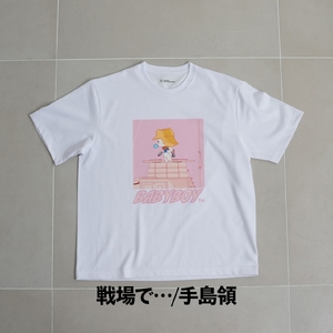 ＜新登場＞VOICE GATHERING アートプリントT-Shirt(戦場で…・Mサイズ・1枚) Tシャツ 半袖 トップス ホワイト 白 クルーネック M L サイズ アート デザイン 前面 プリン