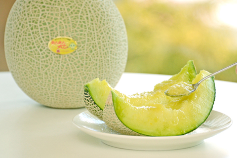 【C004・宮崎ブランドフルーツ】小林市産アールスメロン”めろめろメロン”　青肉2玉セット　3.8kg以上（果実 フルーツ メロン 2024 先行予約 人気 限定 宮崎 小林市）