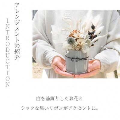 ふるさと納税 山梨県 ドライフラワー「セレンホワイト」そのまま飾れる  おしゃれ シンプルで美しいアレンジ |  | 01