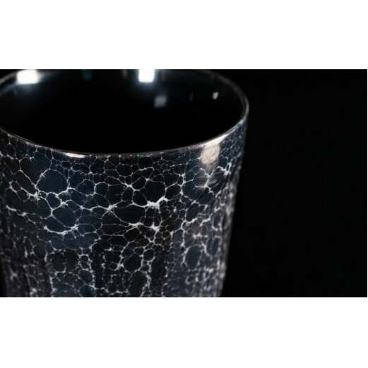 【グランプリ受賞】有田焼 大理石のような質感 ロックカップ 麟 Lin Marble Old 2個 (Black Pearl・Pink Gold)【金照堂】ウイスキーグラス 焼酎グラス ロックグラス 
