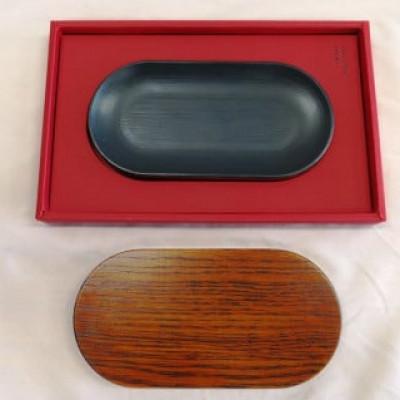 ふるさと納税 鯖江市 蒔絵体験キット『URUSHI DUY SET(マルチトレイ)』紺漆 |  | 01