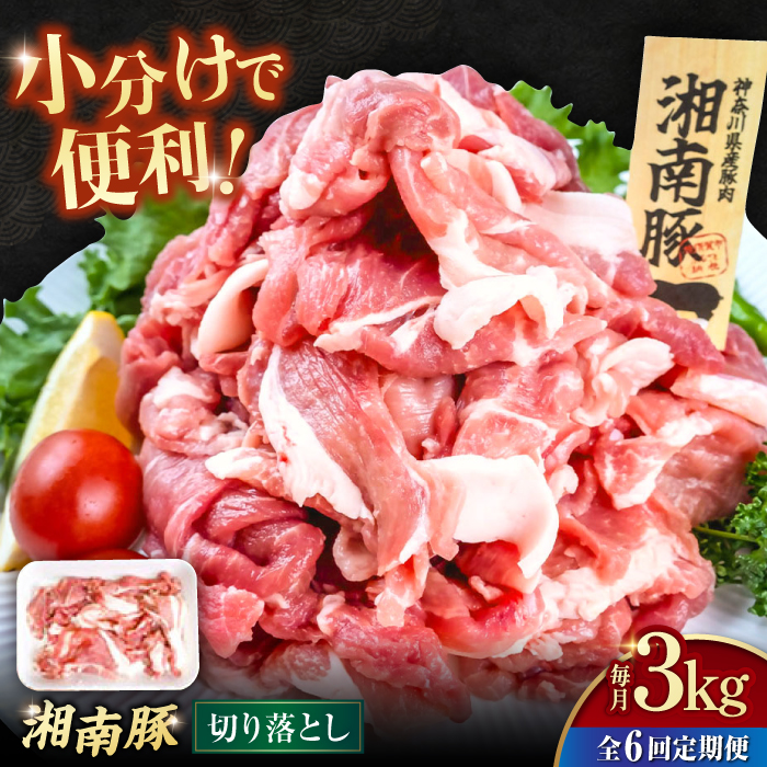 【全6回定期便】湘南豚 切り落とし3.0kg（250g×12パック）【株式会社羽根】 [AKAG052]