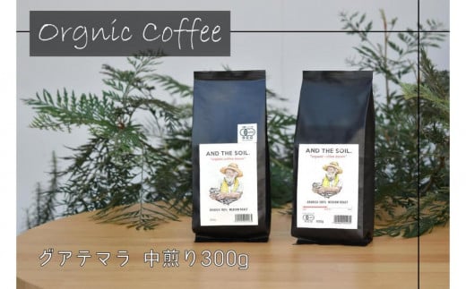 
            【福岡高砂】AND THE SOIL.オリジナル焙煎オーガニックコーヒー豆GUA　中煎り300g
          