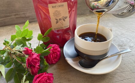 コーヒー フレーバーコーヒー ローズ珈琲 × 4袋 1袋 50g ハーブガーデン・ポケットオリジナル! ローズ 珈琲 コーヒー ハーブ園 ハーブ オリジナル ドリップ オリジナルコーヒー 薔薇 フルー