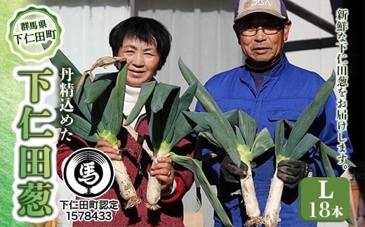 丹精込めた下仁田葱（Lサイズ 18本） とろける 甘い ねぎ ネギ 王様ねぎ 殿様ねぎ 特産 栄養たっぷり ブランド 上州ねぎ すきやき F21K-085