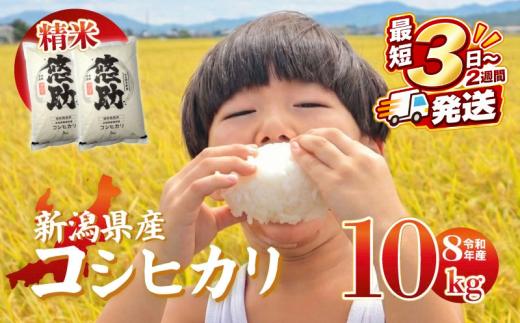 最短3日発送 令和8年産新米【数量限定】新潟県産コシヒカリ 10kg【米 お米 白米 こめ コメ こしひかり ご飯 ライス ふるさと納税米 新潟県 新発田市 2026年産 10キロ 食品 人気 おすすめ】 kwsKH003_01_F