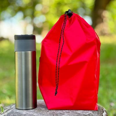 ふるさと納税 名古屋市 【L・5L・赤】 大きめナイロン巾着袋　スタッフバッグ　スタッフサック