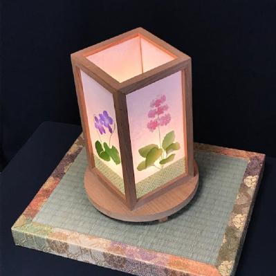 ふるさと納税 泉佐野市 あんどん　あかり　夢あかり　正絹着物生地で作ったおしゃれな行灯　四季の花 050F079