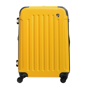【7泊以上用 インナーフラットで詰めやすい！】FK1037-1スーツケースLMミカドイエロー スーツケース キャリーバッグ大型 軽量 ファスナー 拡張機能 TSAロック ハード 海外 国内 旅行 ビジネス ハードキャリーケース