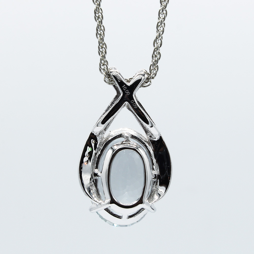 アクアマリン ペンダント 10ct K18WG  （161328）