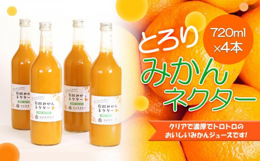 
            とろり みかんネクター 720ml×4本［IKE227］
          