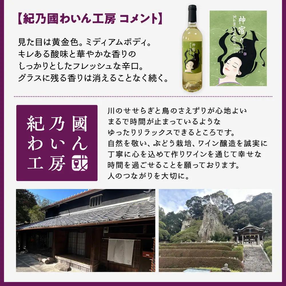 紀乃國わいん工房 神宿り デラウェア 2025 750ml