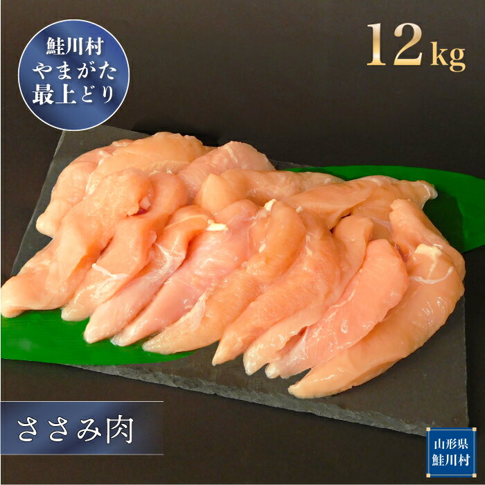 【ふるさと納税】鮭川村産　やまがた最上どり ［鶏ささみ］ 12kg