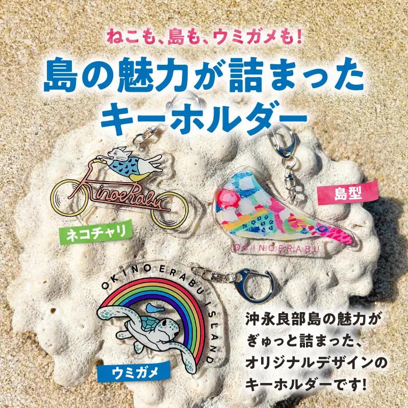 沖永良部島キーホルダー （ ウミガメ ） W073-001-03 キーホルダー
