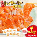 【ふるさと納税】訳あり トロサーモン 切り落とし 1kg 125g×8p [足利本店 宮城県 気仙沼市 20564914] 鮭 海鮮 魚介類 お刺し身 刺し身 個包装 チリ銀鮭 銀鮭 海鮮丼 魚介 魚 トロ 無添加 小分け