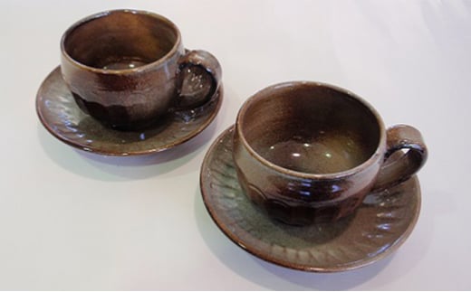 
[№5226-0199]須佐唐津焼　コーヒーカップ2客セット
