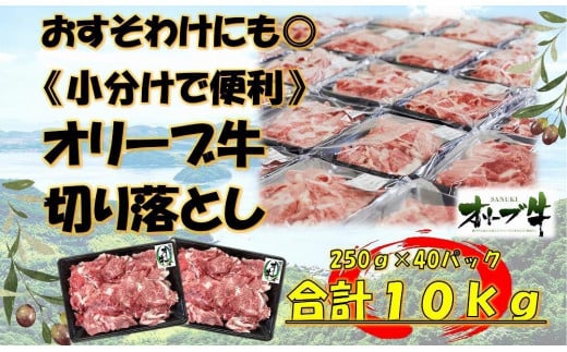 《おすそわけにも・小分け・大容量》オリーブ牛切り落とし10kg