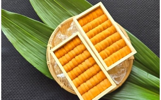 C-40031 エゾバフンウニ並べ詰め約80～100g×2折[11月中旬以降発送]