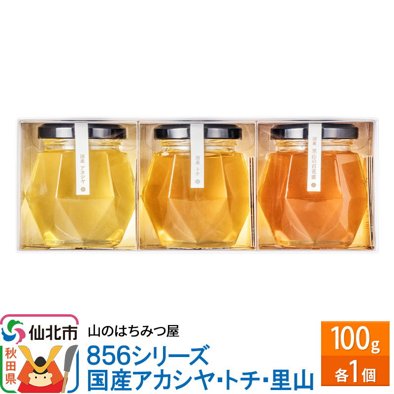 【ふるさと納税】856シリーズ 国産 アカシヤ・トチ・里山 100g 各1個 山のはちみつ屋