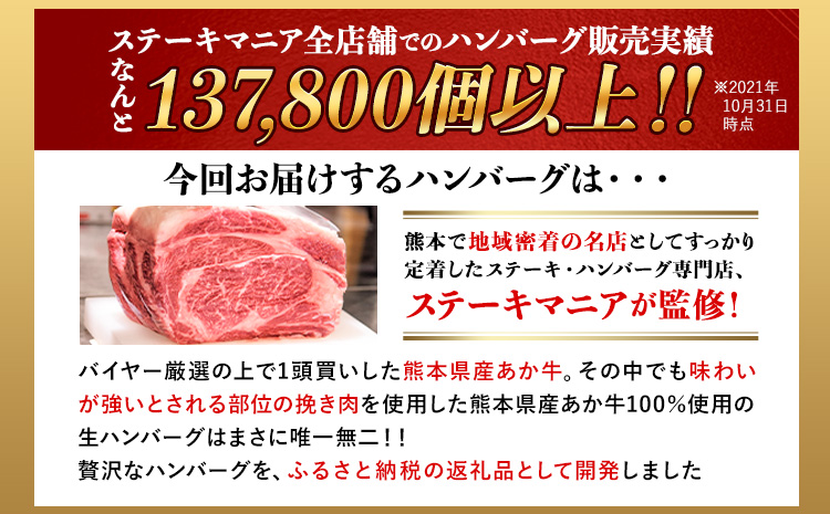 ステーキマニア監修 熊本県産あか牛100%生ハンバーグ 140g×13個入り 合計1820g 1.82kg以上熊本県産あか牛 冷凍《2026年1月中旬-3月末頃出荷》
