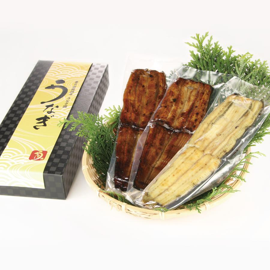 ＜東京田園調布 うなぎ圓＞鰻「蒲焼き」2本&「白焼き」１本セット計3本