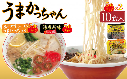 うまかっちゃん 2種 10食 セット （定番5袋＆濃厚新味 5袋）