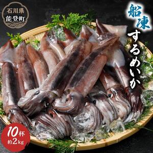 【復興支援】船凍するめいか 約2kg 10杯 ( 2杯 × 5袋 ) 小分け 個包装 刺し身 海産物 魚介類 獲れたて 急速冷凍 新鮮 刺身 さしみ 烏賊 人気 おすすめ ご当地グルメ カルパッチョ 