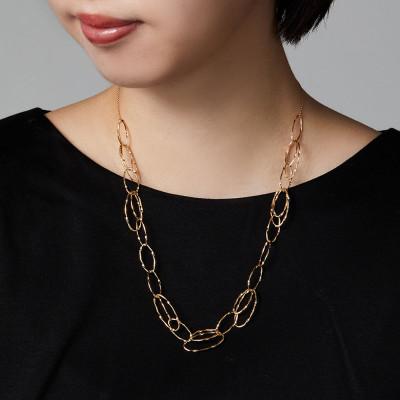 ふるさと納税 魚津市 K18YG サークルデザインチェーンネックレス |  | 03