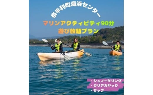116024　マリンアクティビティ90分遊び放題プラン利用券（１名）マリンアクティビティ シュノーケリング アウトドア  海遊び 海 カヤック サップ SUP