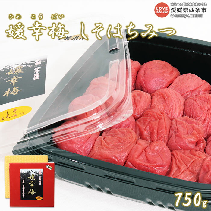 【ふるさと納税】＜媛幸梅 しそはちみつ 750g＞梅干し 減塩 しそ シソ 紫蘇 はちみつ 蜂蜜 ハチミツ 南高梅 国産 特産品 佐伯食品 愛媛県 西条市 【常温】『翌月末までに順次出荷予定』