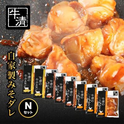 ふるさと納税 南伊勢町 牛清 特製みそダレ Nセット 牛ホルモン300g×2、豚肉×3、鶏肉×3 キャンプやBBQで大活躍