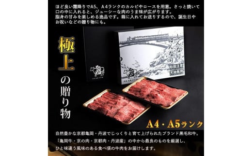 訳あり 京都産黒毛和牛(A4,A5) 焼肉 用 600g(通常500g+100g) 京の肉 ひら山 厳選≪生活応援 和牛 牛肉 亀岡牛 京都肉 国産 京都 丹波産≫