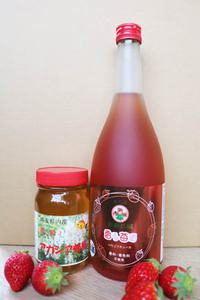 和銅農園の香る苺酒＆はちみつセット No.176