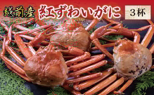 【冷蔵発送】越前産　紅ずわいがに 3杯