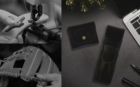 AO78　宍粟牛 ペンケース【 ペン 筆入れ ミズノテクニクス ミズノ グラブ グローブ 宍粟牛 牛革 限定 ふるさと納税限定 シンプル スマート ビジネス 就職 祝い 贈り物 プレゼント 】