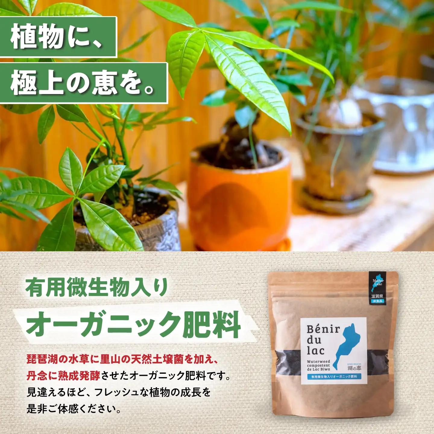 天然土壌菌入り肥料 湖の恵 添加タイプ 350g×3[AQBR001] 肥料