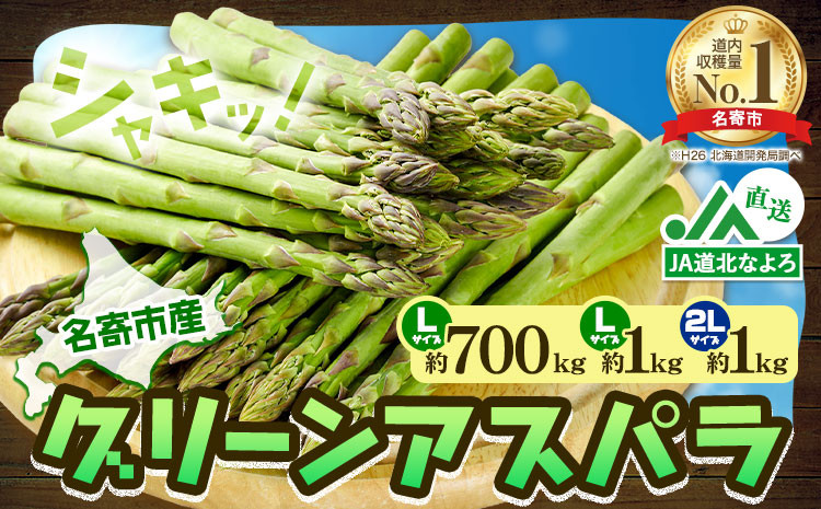 
            【先行予約】 アスパラ グリーンアスパラ アスパラガス 約 1kg 選べるサイズ L (約38本) または 2L (約30本) なよろ観光まちづくり協会《2025年5月下旬-6月下旬頃出荷予定》北海道 名寄市 送料無料 春 野菜 取り寄せ 朝採り 新鮮 産地直送 st-p
          