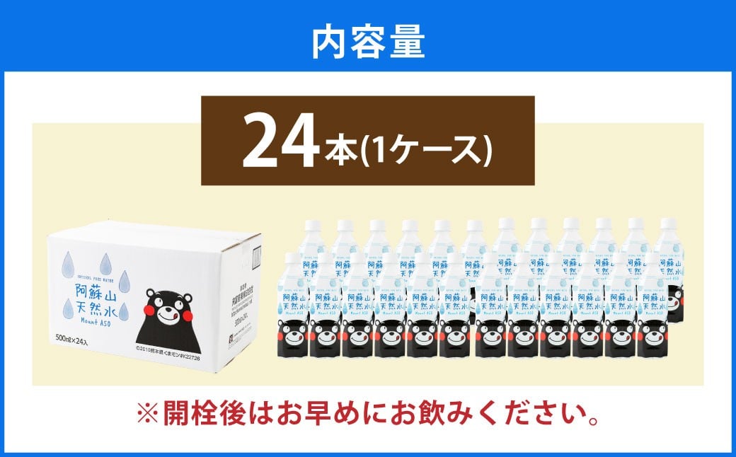 熊本のおいしいお水 阿蘇山天然水 500ml×24本（1ケース）