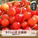 【ふるさと納税】先行予約 さくらんぼ 佐藤錦 特秀2Lサイズ プレゼント ギフト 化粧箱鏡詰め 300g 2025年産 令和7年産 山形県産 送料無料 サクランボ※沖縄・離島への配送不可