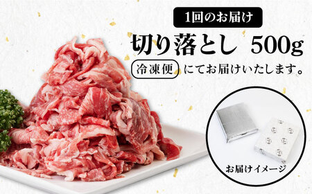 【全3回定期便】《A4～A5ランク》壱岐牛切り落とし 500g [JBO062] 肉 牛肉 切落し すき焼き しゃぶしゃぶ 細切れ 赤身 39000 39000円